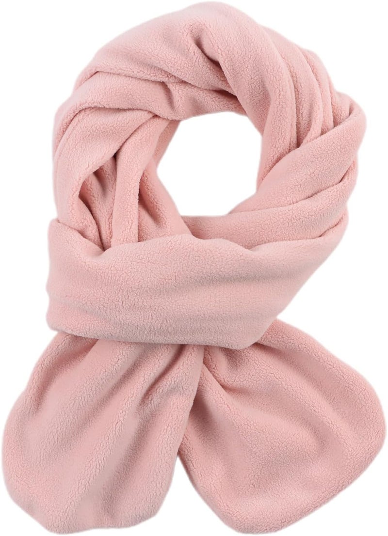 Zsedrut Toddler Winter Scarf Girls Fleece Neck Warmer Solid Color Warm Scarves - Image 1